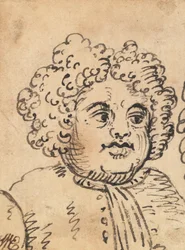 Cabeça masculina grotesca